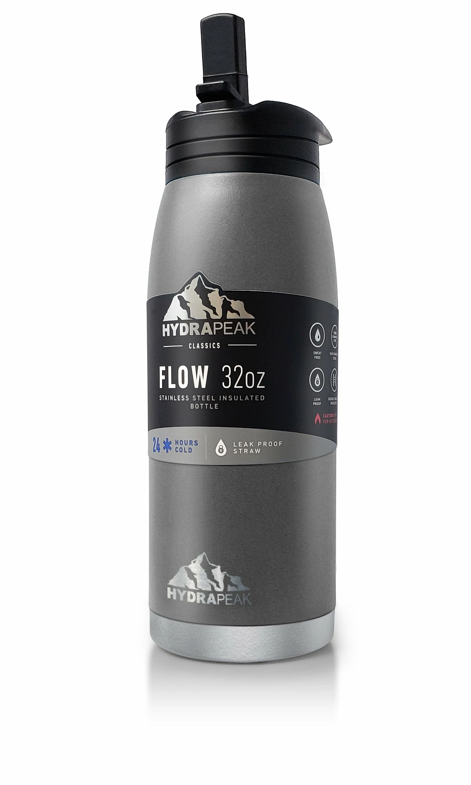 32oz Flow Bottle - Graphite Bottles 4 32oz Flow Bottle - Graphite Bottles