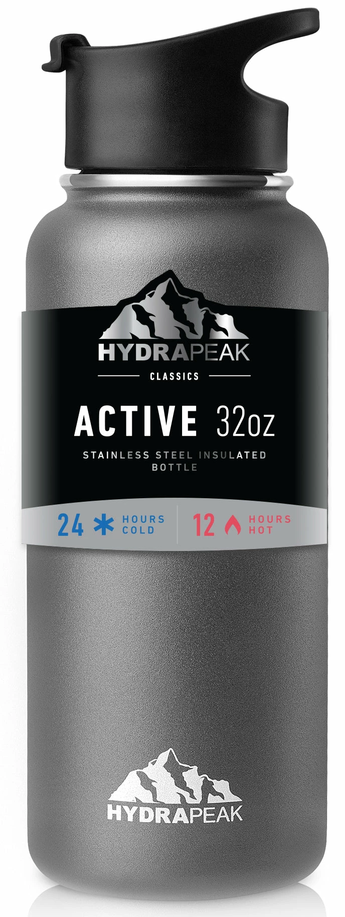Wide Mouth 32oz Bottle - Graphite 4 Wide Mouth 32oz Bottle - Graphite